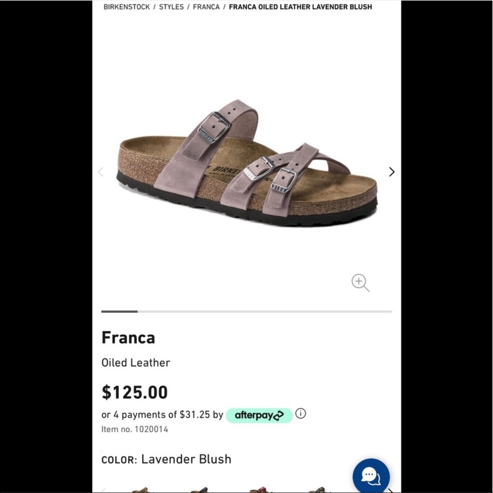 Women Birkenstock franca Oiled Leather sandals size 40=9